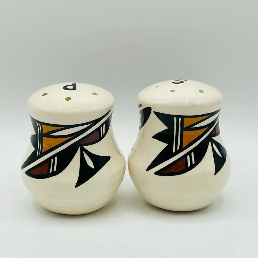 Vintage Acoma Pottery Salt and Pepper Shakers